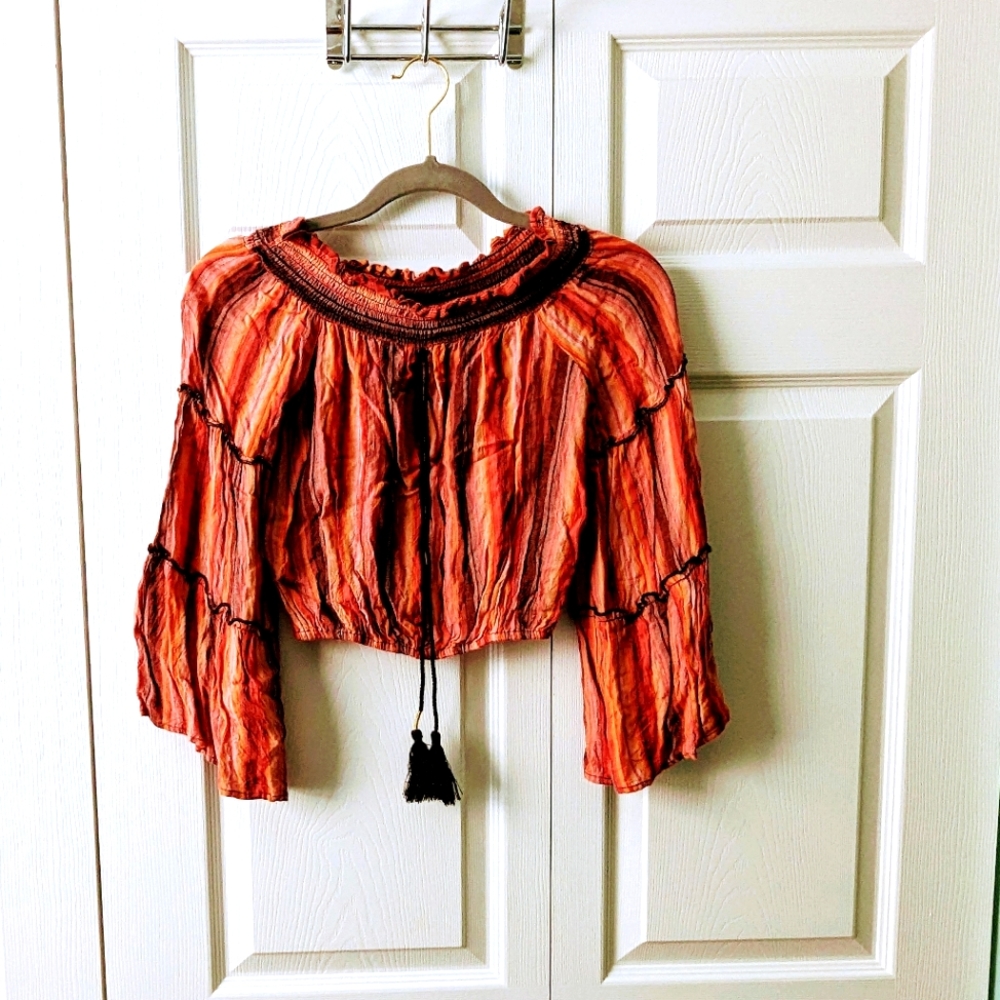 NWOT Wonderly Off Shoulder Crop Top Size XS